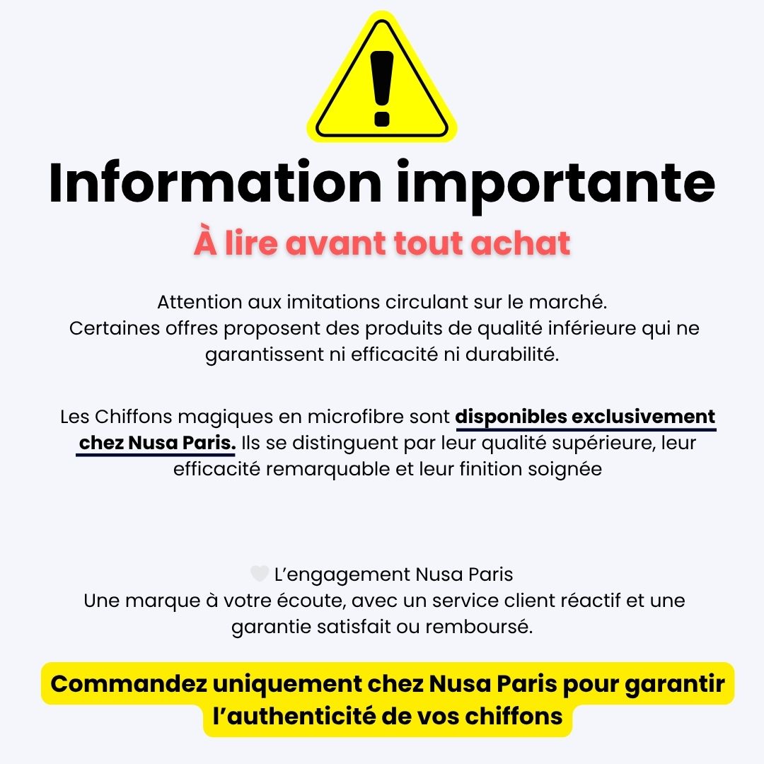 Chiffons magiques en microfibre