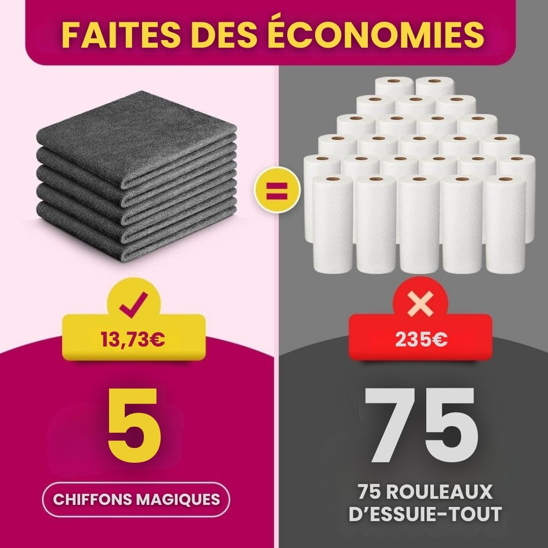 Chiffons magiques en microfibre